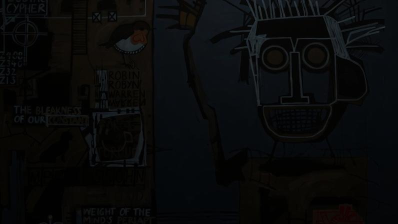Jane Allan's *Weight of the Mind's Periapt* (2021) has been accused of partially copying a 1982 painting by Jean-Michel Basquiat.