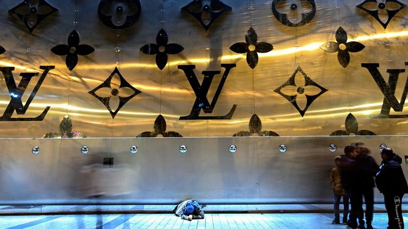The Louis Vuitton flagship store on the Champs-Élysées.