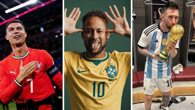 Veteranos, Neymar, Cristiano Ronaldo e Messi devem disputar a última Copa do Mundo de suas carreiras em 2026