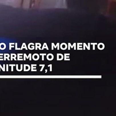 Vídeo registra terremoto de magnitude 7,1