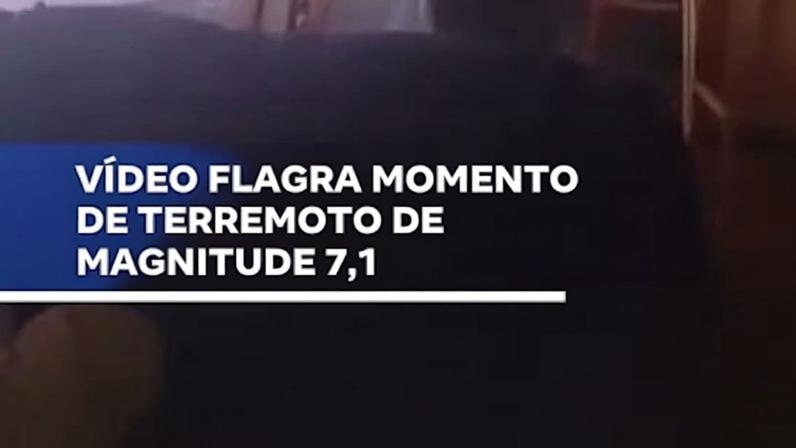 Vídeo registra terremoto de magnitude 7,1