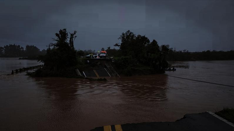 Estragos causados pela enchente de 2024 no Rio Grande do Sul
