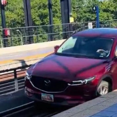 Motorista segue GPS e invade trilhos de trem nos EUA; vídeo viraliza