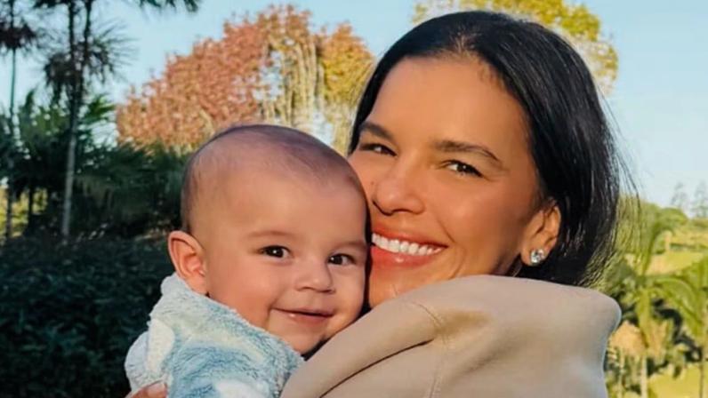 Marina Rios comemora seis meses do bebê com festa