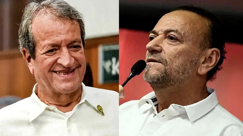 Valdemar Costa Neto, presidente do PL, e Edinho Silva, cacique do PT