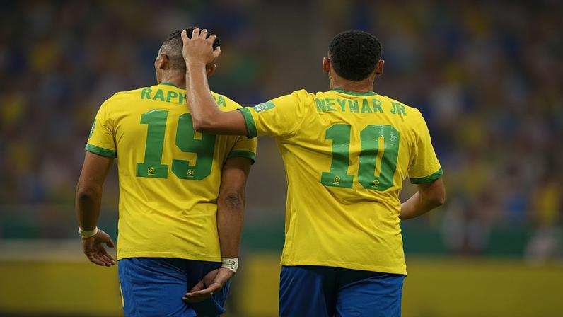 Neymar está no final da recuperação da contusão muscular. Raphinha começa o tratamento