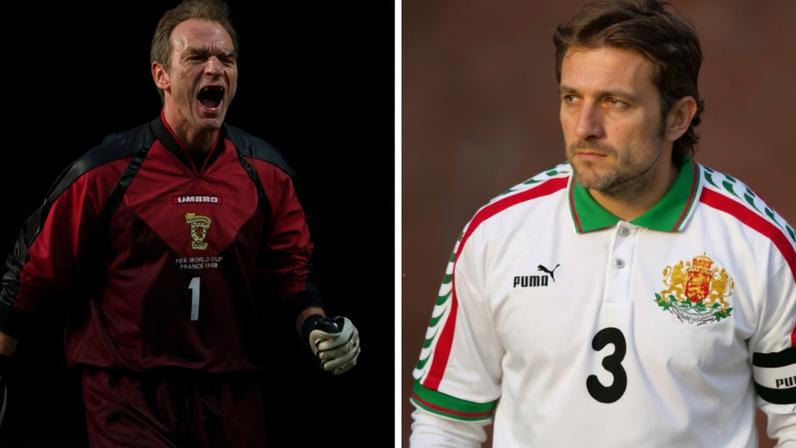 Goleiro escocês Jim Leighton (à esquerda) e o saudoso zagueiro búlgaro Trifon Ivanov (à direita) estão na lista