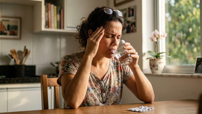 Uso repetido de analgésicos sensibiliza o cérebro. (Foto: Fala Ciência via Gemini)