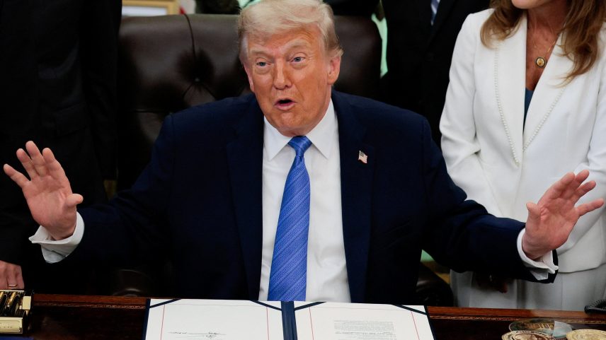 O presidente dos EUA, Donald Trump, no Salão Oval da Casa Branca