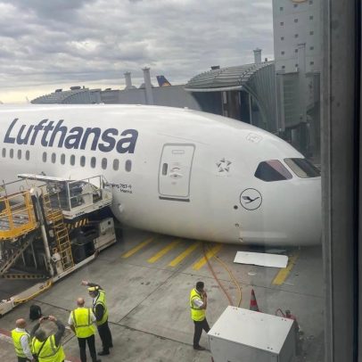 Colapso do trem de pouso de avião da Lufthansa deixa feridos