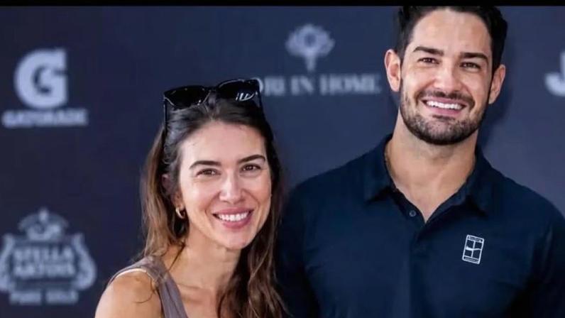 Rebeca e Alexandre Pato mostram o filho na festa junina