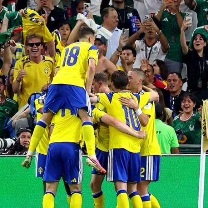 Suécia vence Tunísia por 5-1 e lidera o Grupo F no Mundial