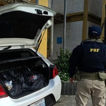 PRF apreende 45 kg de drogas e prende dois homens na Via Dutra, RJ