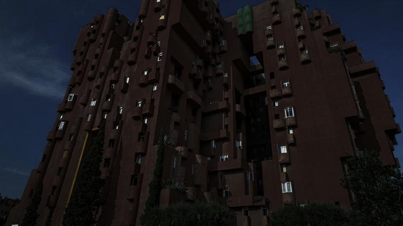 Edifício residencial com arquitetura de pátios internos e passarelas na Espanha – Créditos: depositphotos.com / joanbautista
