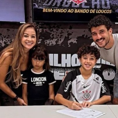 Filho de Gustavo Henrique faz hat-trick pelo Corinthians com o pai no estádio