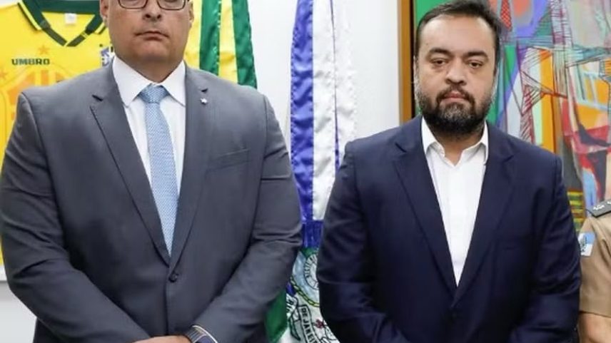 Felipe Curi, ex-chefe da Polícia Civil, e Cláudio Castro, ex-governador do Rio (Foto/Reprodução)