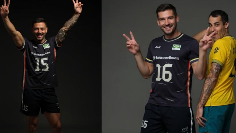 Alguns dos jogadores assumidamente gays da Seleção Brasileira masculina de vôlei - (Montagem/Instagram)
