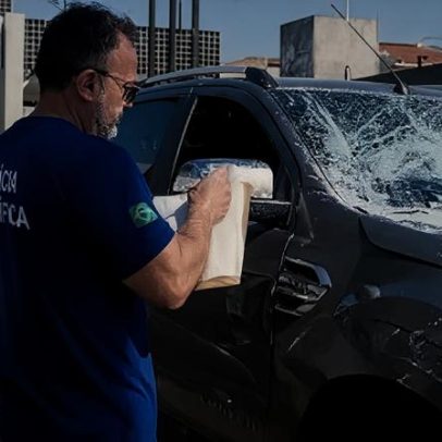 Perícia é realizada após atropelamento em rua decorada para a Copa