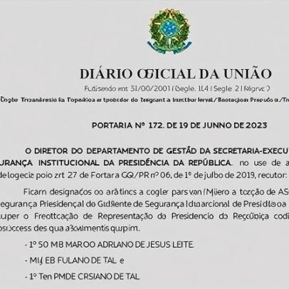 Governo nomeia Fulano e Cicrano como assistentes do GSI de Lula