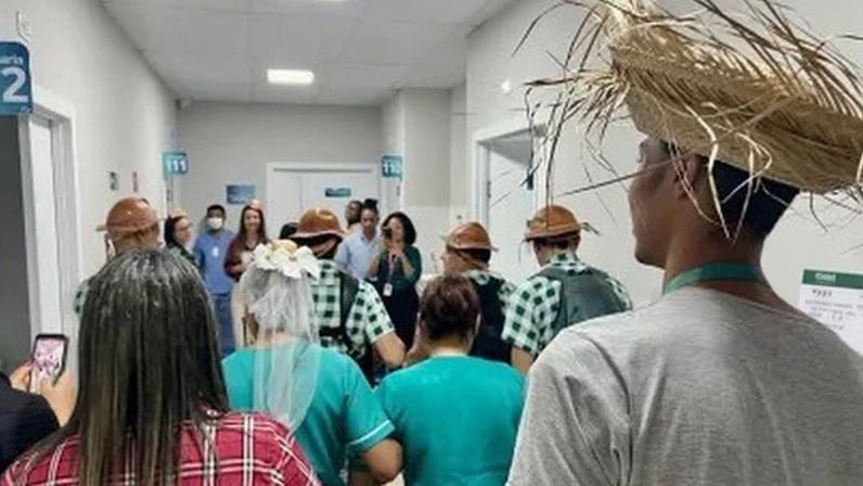 Unidade hospitalar em Salvador promoveu uma ação de acolhimento durante o período junino
