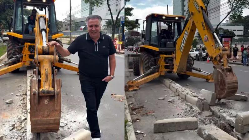 Prefeitura inicia retirada da ciclovia da Avenida Afonso Pena