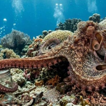 Polvo com nove cérebros é conhecido como alienígena dos oceanos