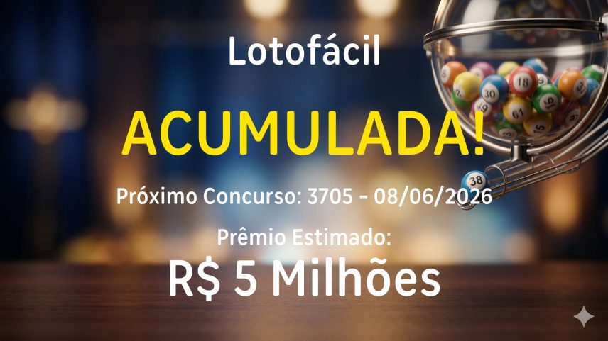 Lotofácil: sorteia prêmio acumulado em R$ 5 milhões nesta segunda-feira (8)