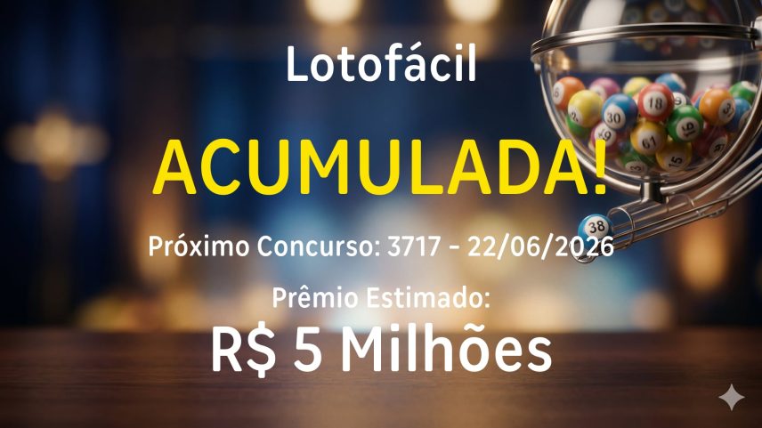 Lotofácil: sorteia prêmio acumulado em R$ 5 milhões nesta segunda-feira (22)