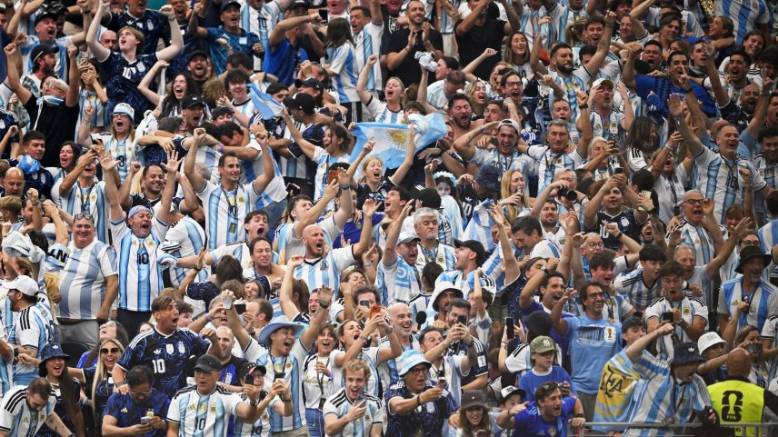 Torcedores da seleção argentina durante partida contra a Áustria pela Copa do Mundo de 2026