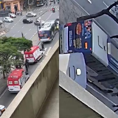 Idoso de 96 anos morre atropelado por ônibus no Centro de BH