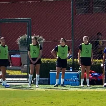 EUA U-23 treinam no CT da base do São Paulo após vitória sobre Corinthians