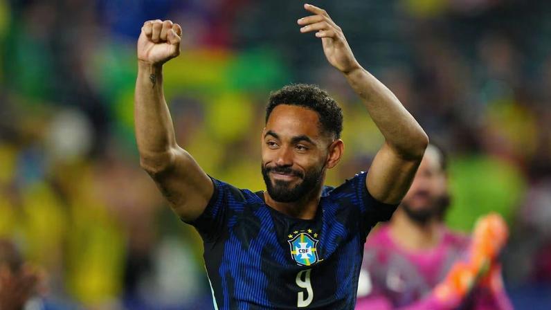 Matheus Cunha marcou dois gols para o Brasil contra o Haiti na Copa do Mundo e tirou nota quase perfeita na Opta.