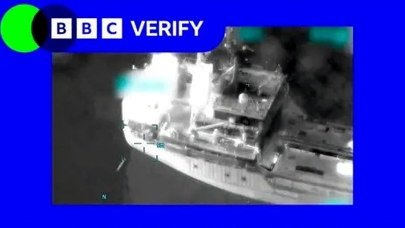 BBC Centcome video of one of the ships it targeted