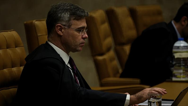 Brasília (DF) 07/06/2023 - O ministro do Supremo Tribunal Federal (STF), André Mendonça durante julgamento do marco temporal de terras indígenas. Foto: José Cruz/Agência Brasil