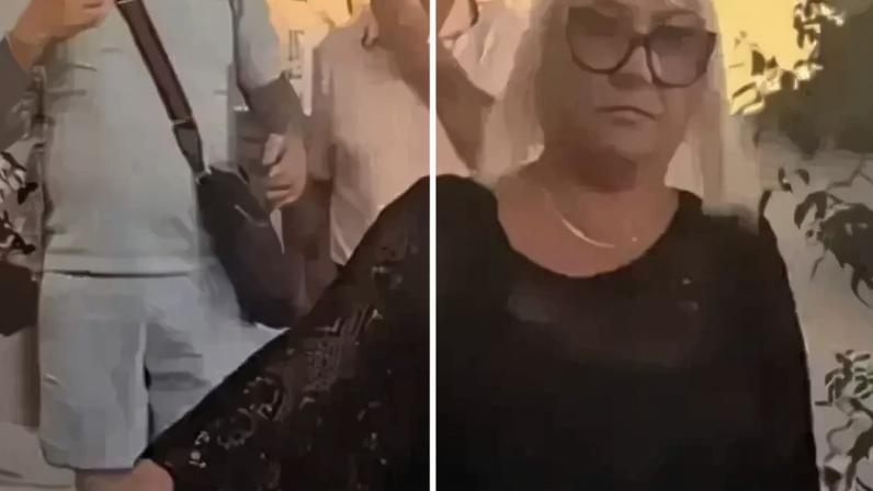 Mulher espalha cinzas do marido nas ruas de Santorini, na Grécia