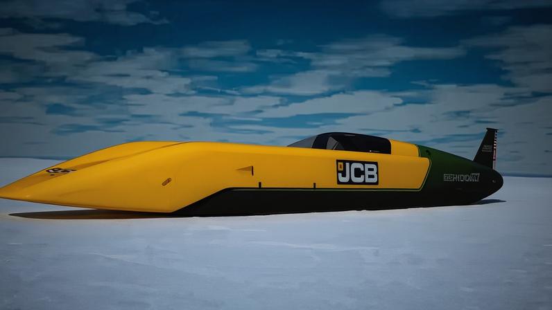 Protótipo Hydromax, da JCB, tentará superar os 563 km/h em busca de um novo recorde de velocidade