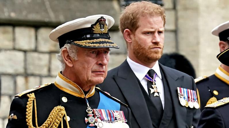 Foto colorida de dois homens lado a lado. Um deles está com traje militar britânico e o outro com medalhas militares - Metrópoles