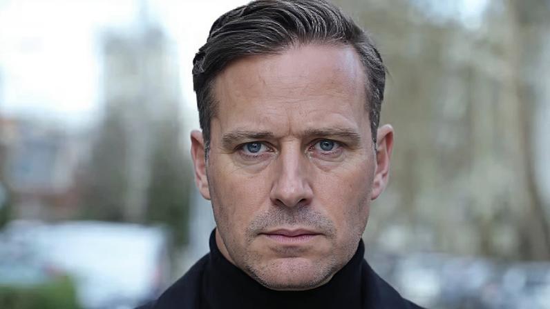 Armie Hammer no set de 'Citizen Vigilante' — Foto: Reprodução