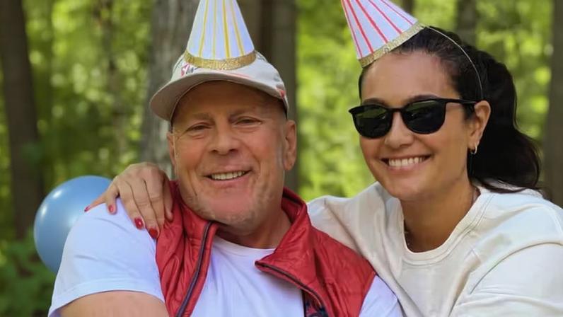 Bruce Willis com a esposa, Emma Heming — Foto: Reprodução/Instagram