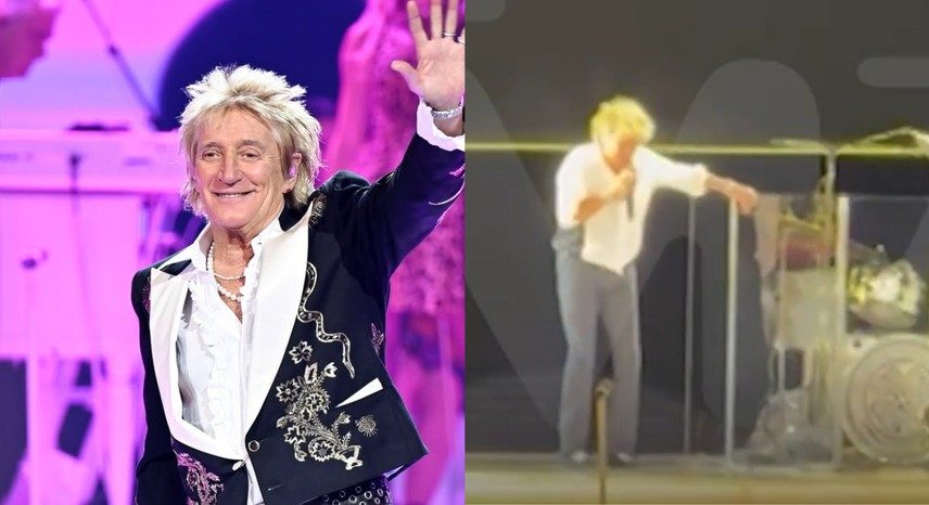 O músico Rod Stewart precisou de cilindro de oxigênio para continuar show