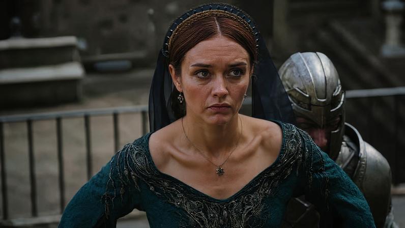 Olivia Cooke no set de 'A Casa do Dragão'