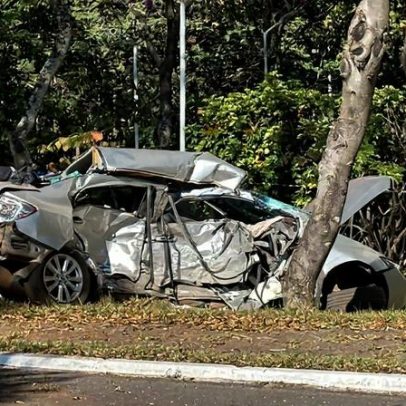 Interdição do Eixinho Sul após acidente de trânsito com vítima fatal