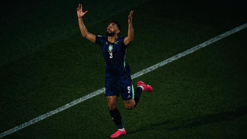 Brasil x Haiti gol Matheus Cunha Copa do Mundo 2026 — Foto: ANGELA WEISS / AFP