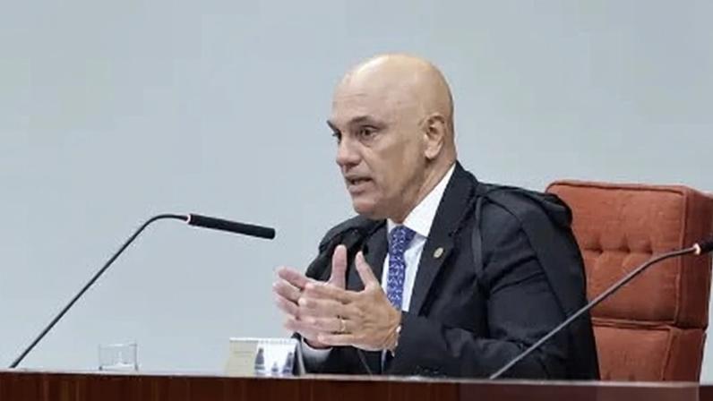 O ministro Alexandre de Moraes durante o julgamento do caso Marielle pela Primeira Turma do STF