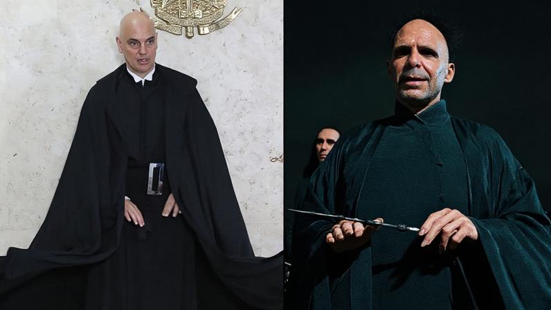 Eduardo publica foto de Moraes ao lado de vilão de Harry Potter
