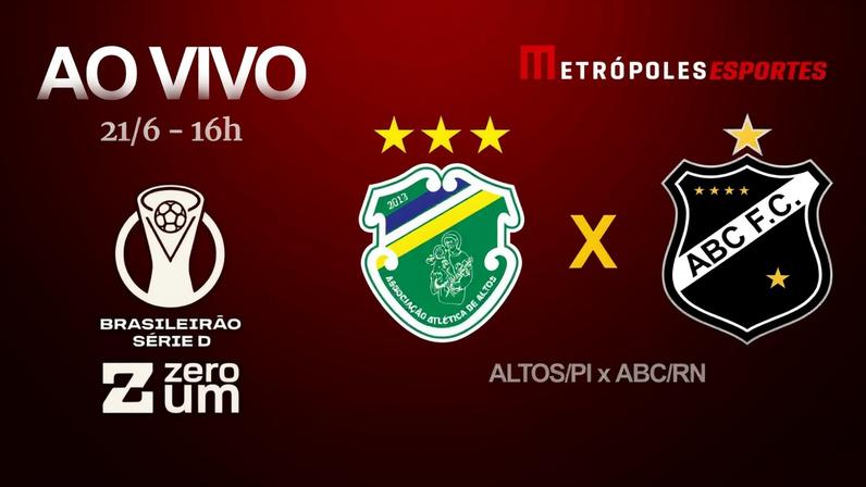 Série D ZeroUm: Metrópoles transmite Altos-PI x ABC-RN ao vivo