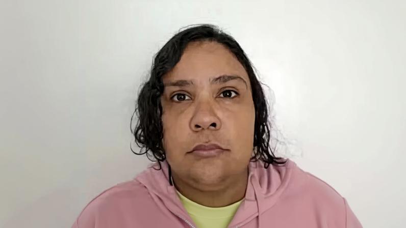 Amanda Maria Souza de Oliveira, de 37 anos, foi presa fingindo ser criança de 12 — Foto: Reprodução