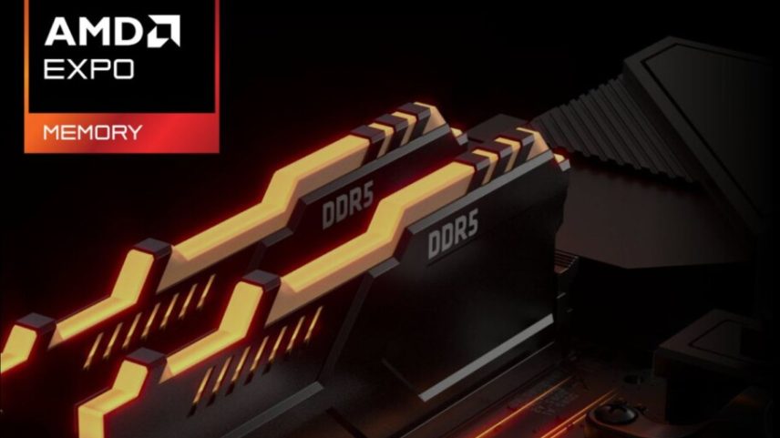 Módulos DDR5 em imagem conceitual do AMD EXPO