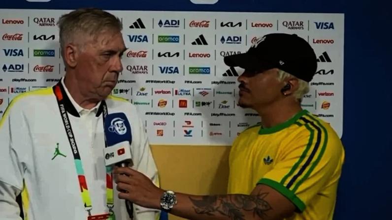 Ancelotti “trava” após pergunta de Chico Moedas sobre Endrick
