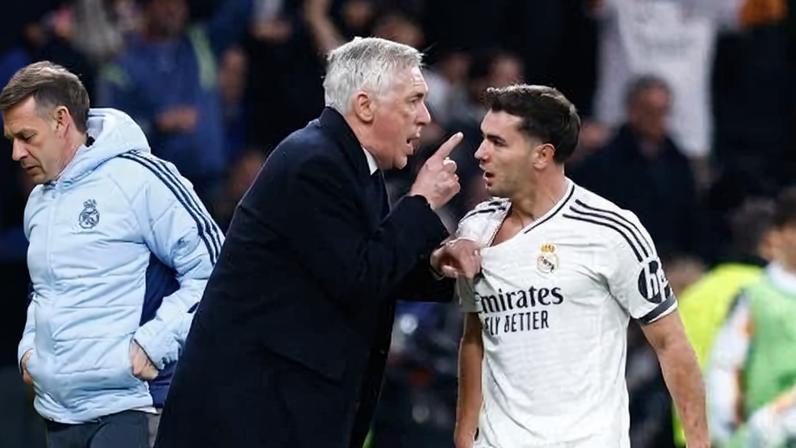 Ancelotti e Brahim Diaz nos tempos de Real Madrid